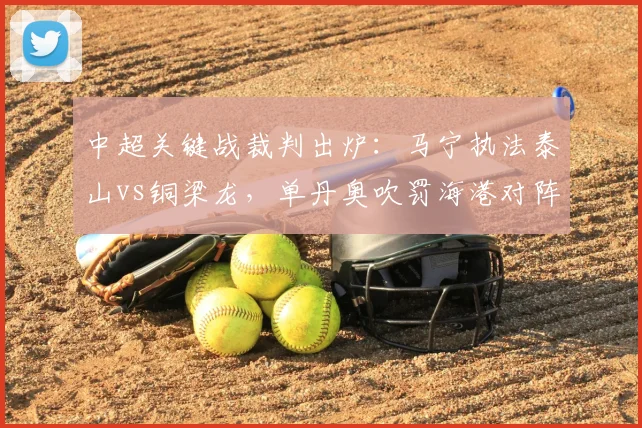 中超关键战裁判出炉：马宁执法泰山vs铜梁龙，单丹奥吹罚海港对阵浙江